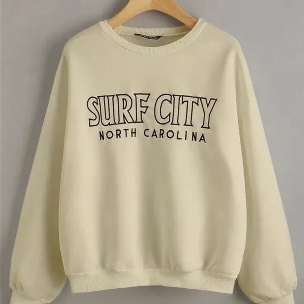 Shein Tan Crewneck Long Sleeve Sweatshirt women’s